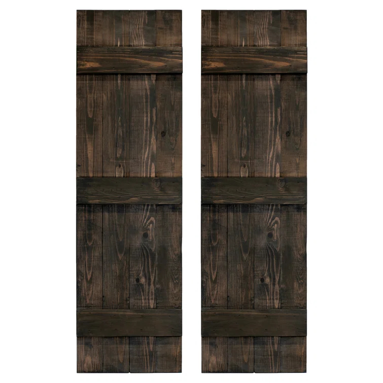 Dogberry Collections 14'' Board & Batten Shutters (Set of 2)