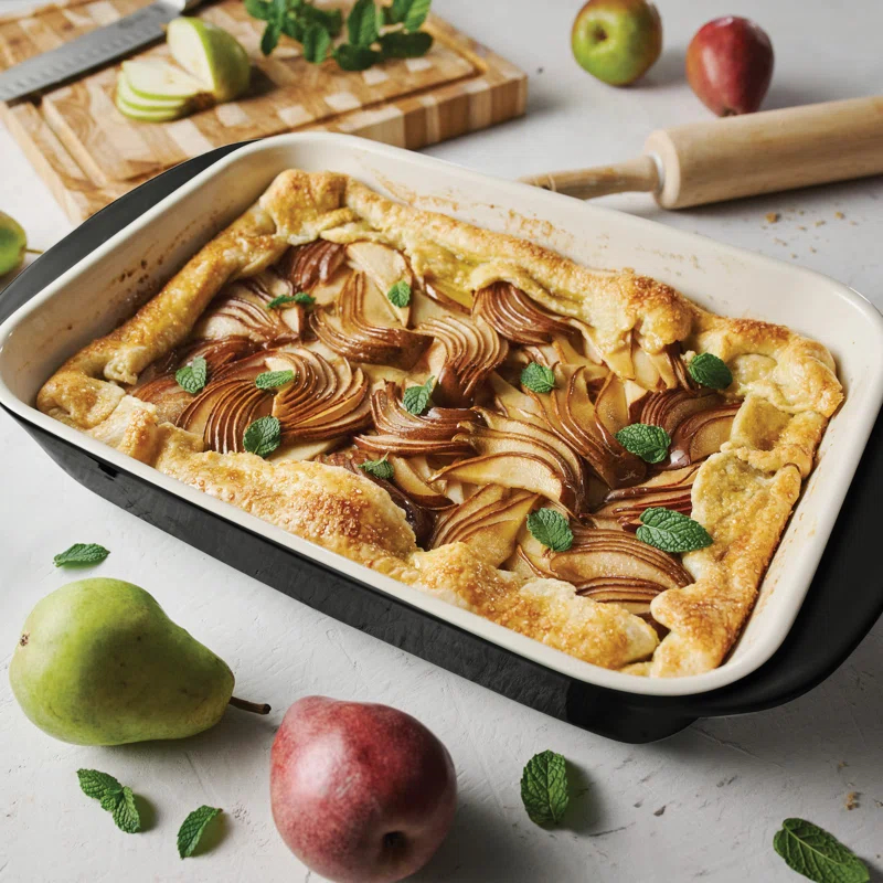 Tramontina Tramontina Mae 3-piece Ceramic Porcelain Baking Pans Set, Non Stick Casserole Dishes For Oven, Rectangular Bakeware For Lasagna, Cakes And Loafs