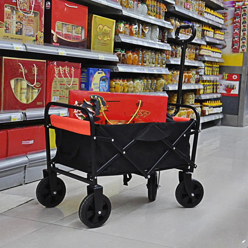 Mini Folding Wagon Garden Shopping Beach Cart