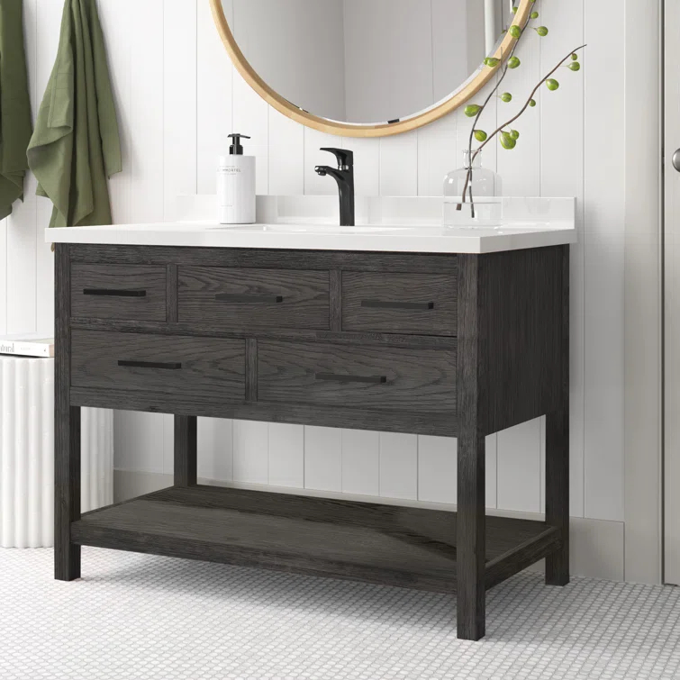 Ari Kitchen & Bath Betty 42'' Single Bathroom Vanity with Quartz Top