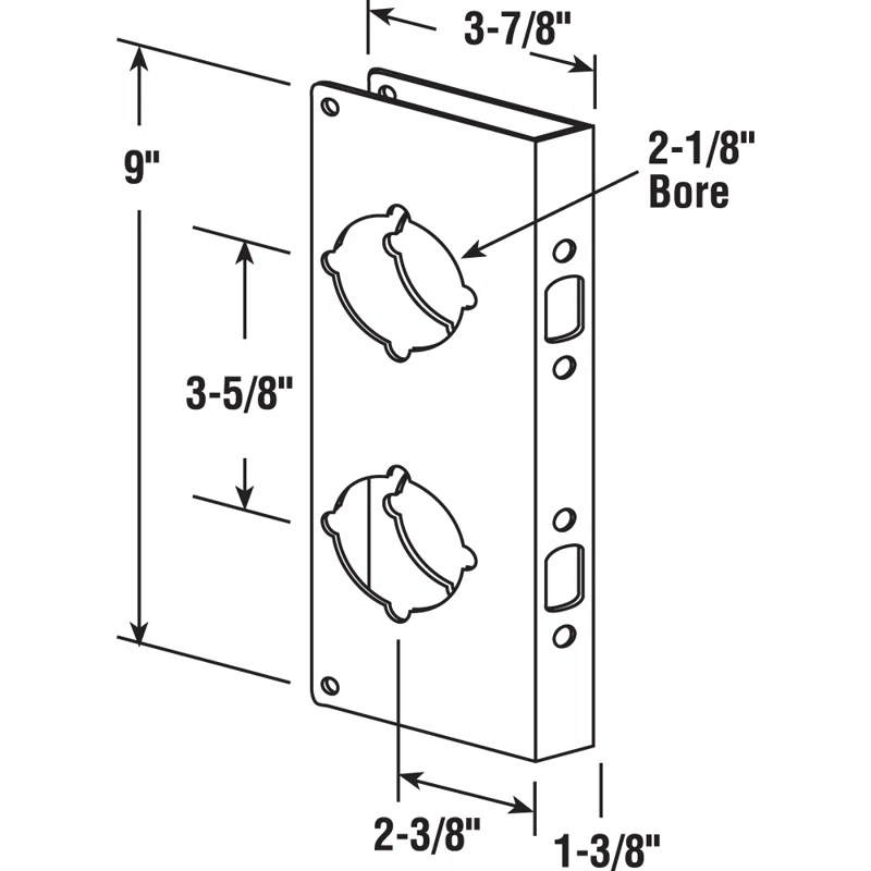 Prime-Line Lock and Door Reinforcement Plate (Single Pack)