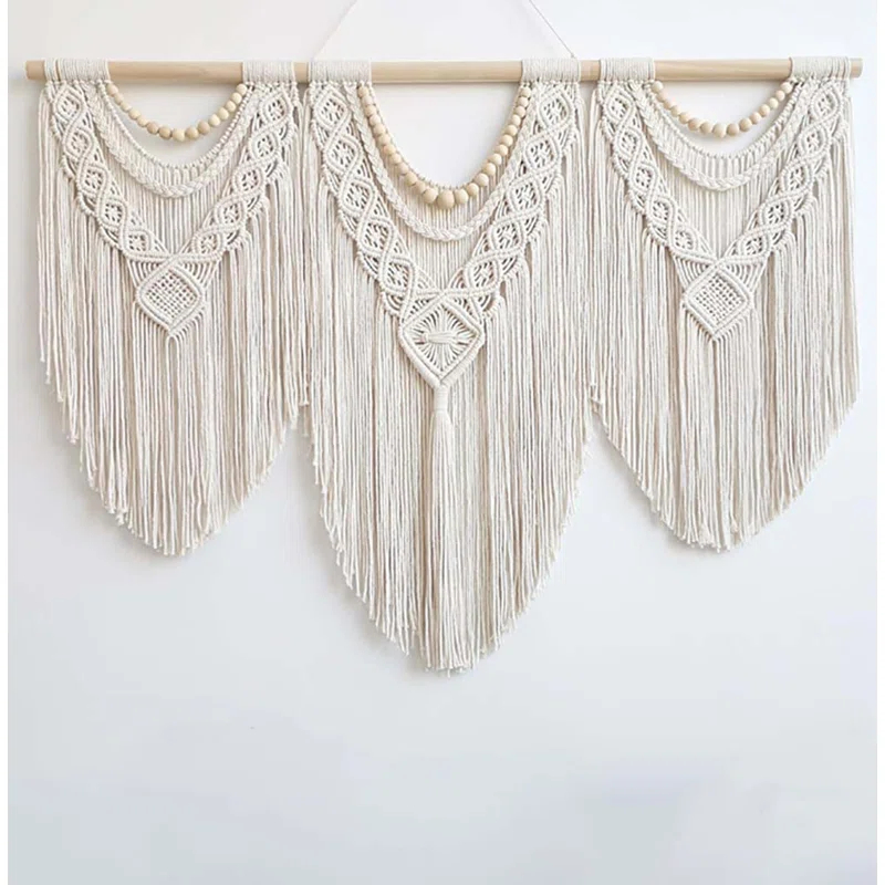 Rosalind Wheeler Macrame Wall Hanging Large Boho Wall Decor Wall Decor Living Room
