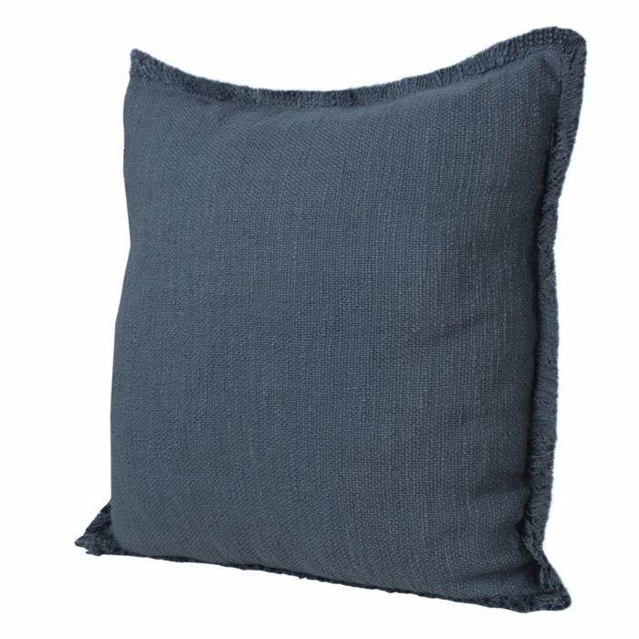 Anaya Fringed Feather Throw Pillow