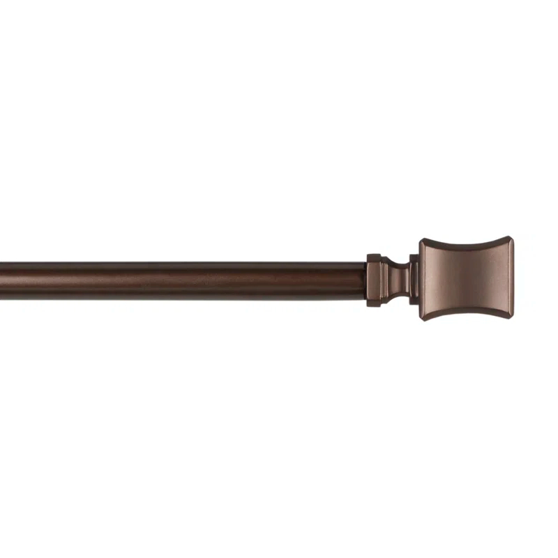 Amalgamated Textiles Exclusive Home Loran 1" Window Curtain Rod and Finial Set, Adjustable