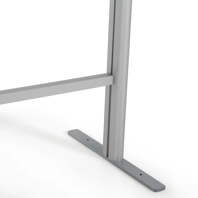 MT Displays Metal/Glass 1 Panel Sneeze Guard with Pass Through Window