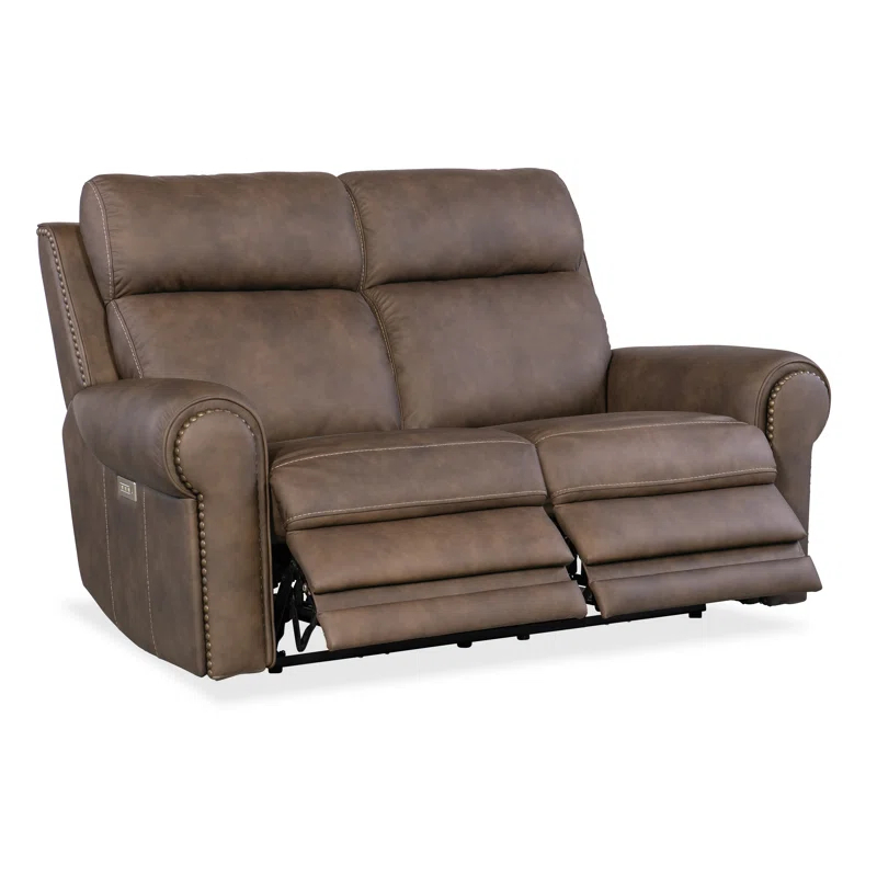 SS 66'' Leather Power Reclining Loveseat