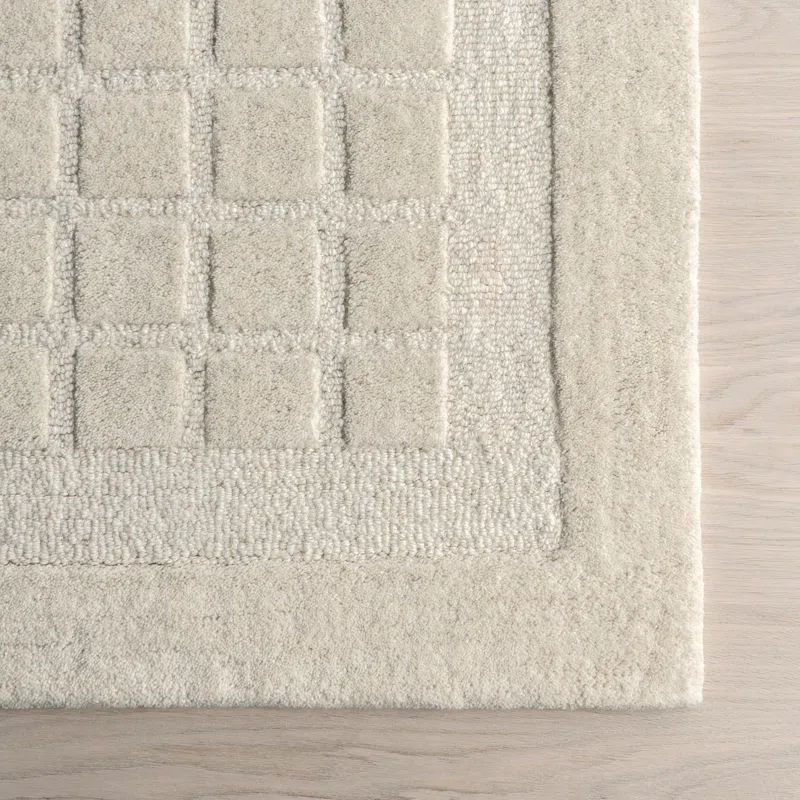 Latitude Run® Fritz Checkered Wool Area Rug