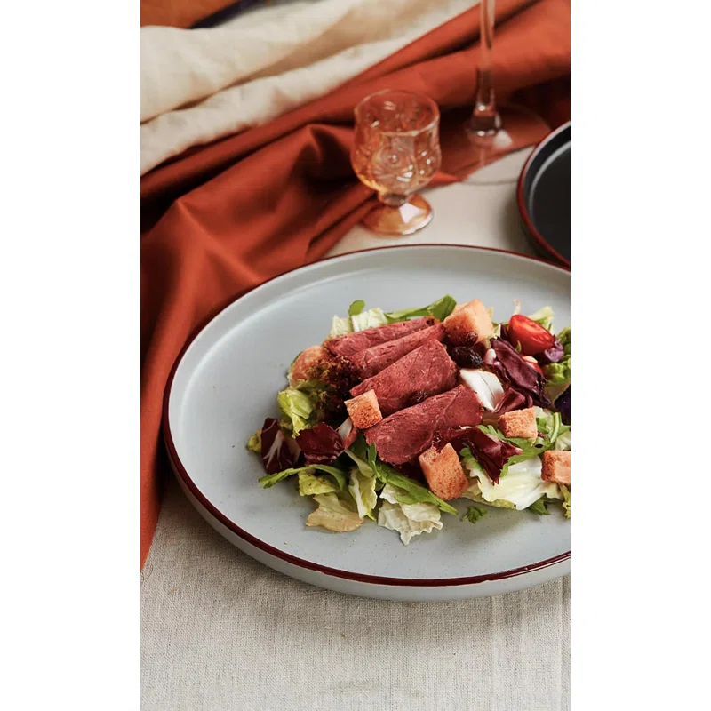 12 Pieces Stoneware Dinnerware Sets, Dishes Set for 4, Microwave and Dishwasher Safe