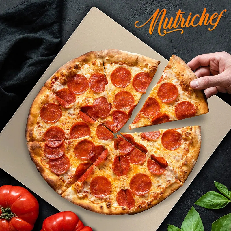 NutriChef Non-Stick Aluminum 12.8'' Pizza Stone