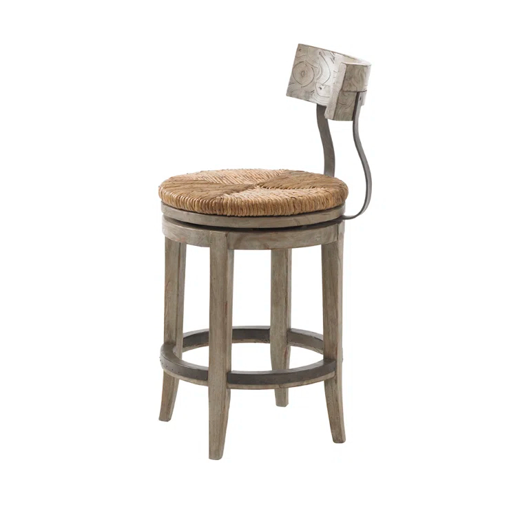 Lexington Twilight Bay Swivel Upholstered Counter Stool with Solid Wood Frame