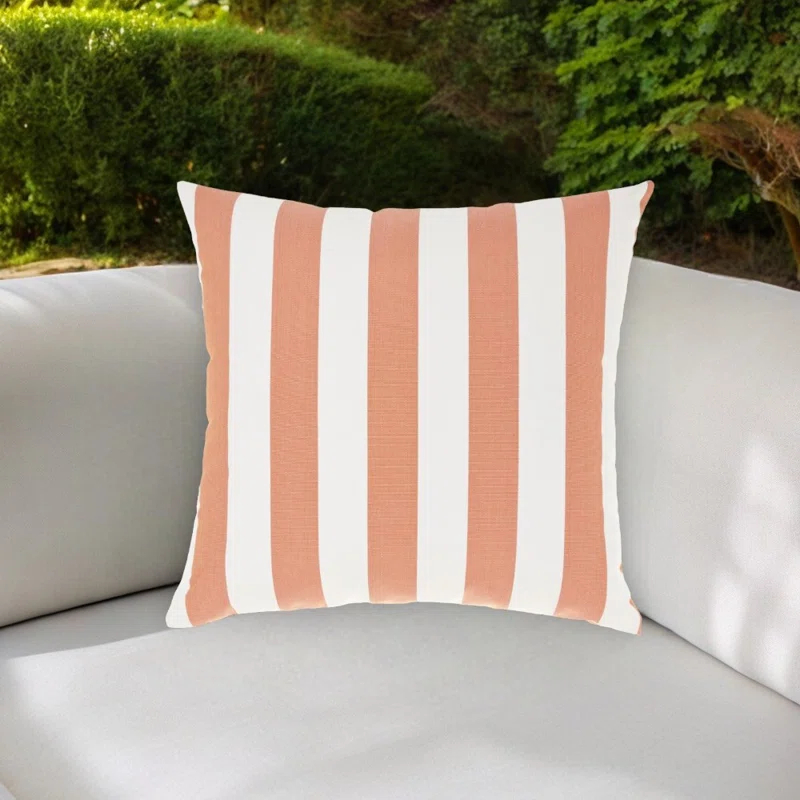 Badri Striped Indoor/Outdoor Reversible Throw Pillow