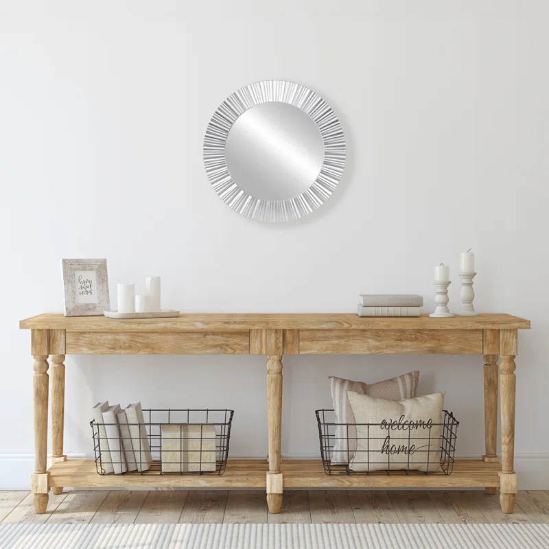 Northlight Seasonal Elegant 20" Contemporary Fluted Round Mirror Wall Decor