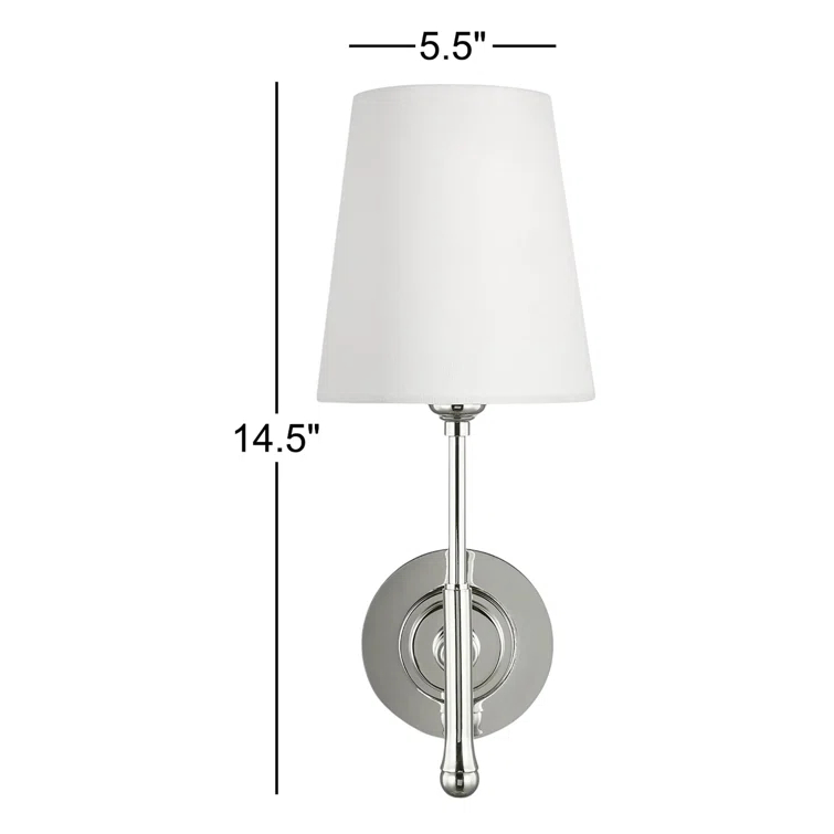 Single Light Steel Dimmable Wallchiere