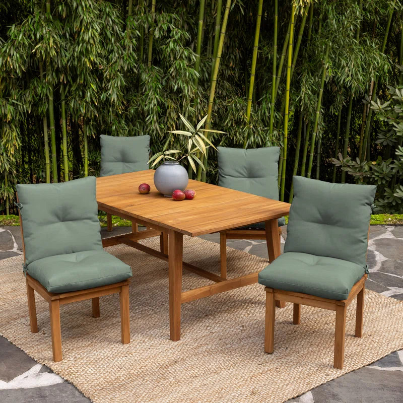 ARDEN Arden earthFIBER Plush Modern Tufted Polyfill Dining Chair Cushion, 21 x 40 (Set of 2)