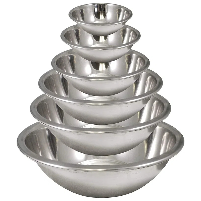 Stainless Steel 6 Piece Nested Mixing Bowl Set (Set of 6)