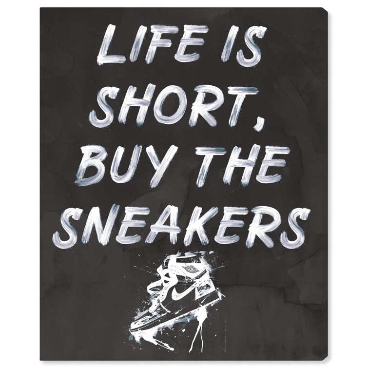 Notori Art Notoriart Buy The Sneakers Framed Sneaker 1 Piece Canvas Wall Art | Wayfair