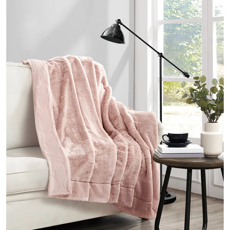 Vince Camuto Vince Camuto Faux Rabbit Fur Gift Boxed Throw