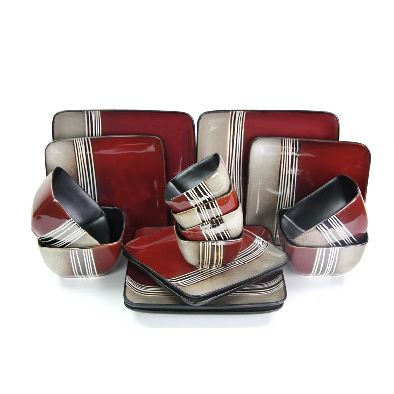 Garley 16 Piece Stoneware Dinnerware Set - Service for 4