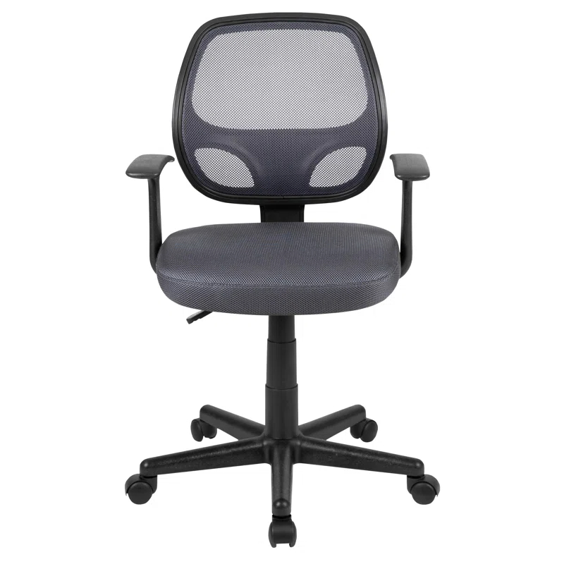 Mid-Back Mesh Swivel Ergonomic Task Office Chair - Arms