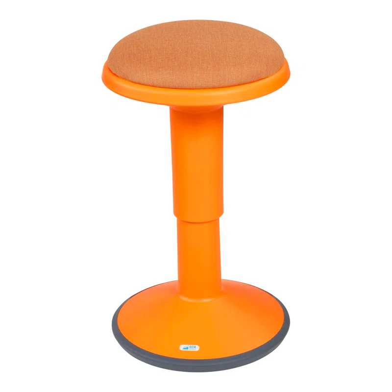 ECR4Kids ECR4Kids Sitwell Wobble Stool with Cushion, Adjustable Height, Active Seating