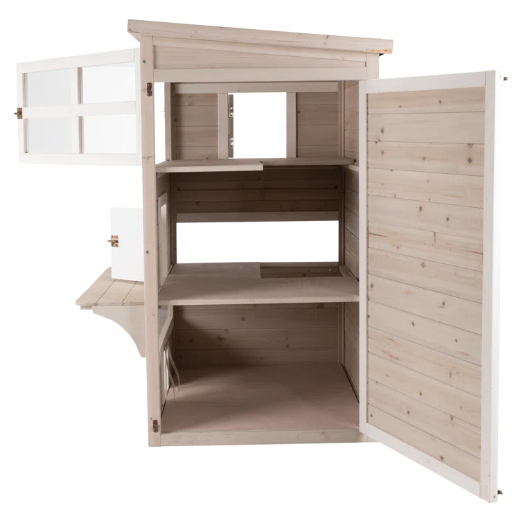 TRIXIE 3-Story Outdoor Cat House, Large Weatherproof Cat Shelter, Multiple Doors and Windows, Cat Condo & Reviews | Wayfair