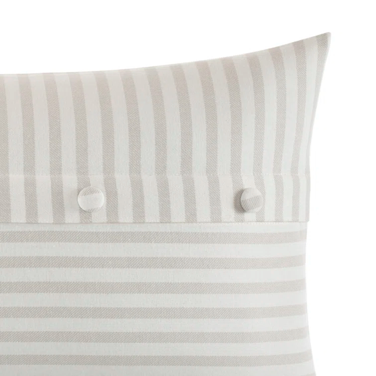 Nautica Nautica Saybrook Beige Button Throw Pillow