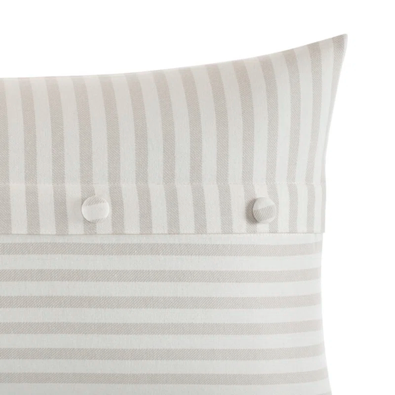 Nautica Nautica Saybrook Beige Button Throw Pillow
