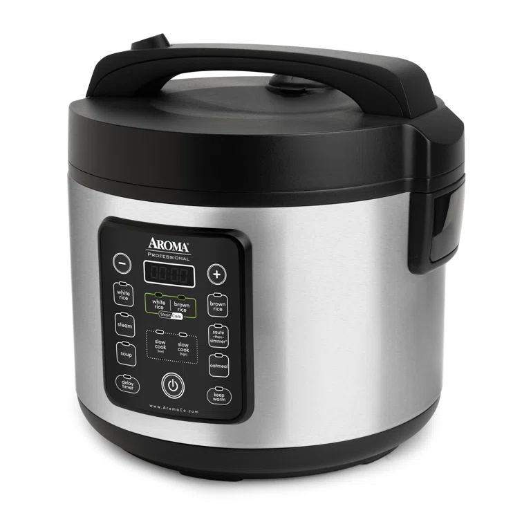 Aroma SmartCarb® 10-Cup (Uncooked) / 20-Cup (Cooked) Cool Touch Rice Cooker, Stainless Steel, 5 Qt & Reviews | Wayfair