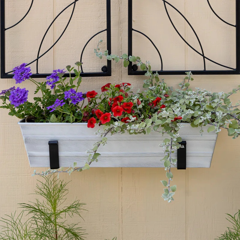 Winston Porter Dynamism Metal Window Box Planter