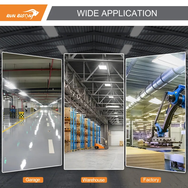 RUN BISON 2 ft. 800W Equivalent Integrated LED Dimmable Linear High Bay Light,120-277V 28,350 Lumens 5000K