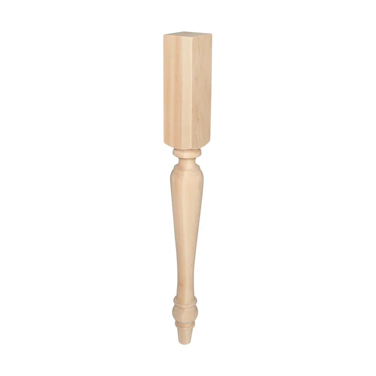 Darby Home Co 35-1/4in H x 3-1/2in Square Solid Wood Iroh Island Leg