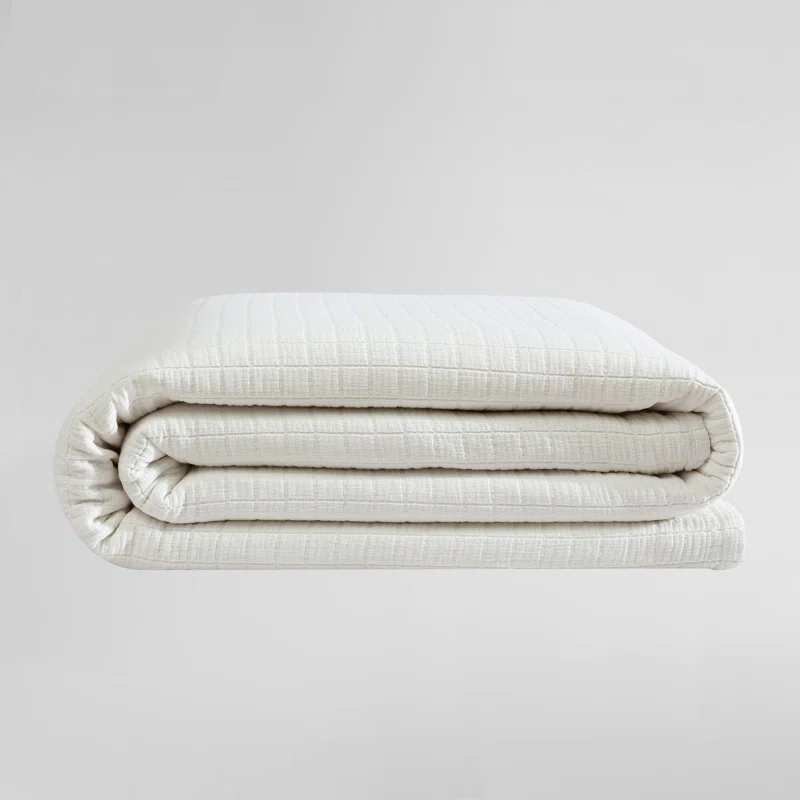 Calvin Klein Essential Garment Washed Solid Reversible Cotton Coverlet