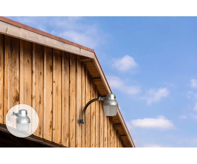 2 - Head LED Hardwired Dusk to Dawn Outdoor Security Flood Light