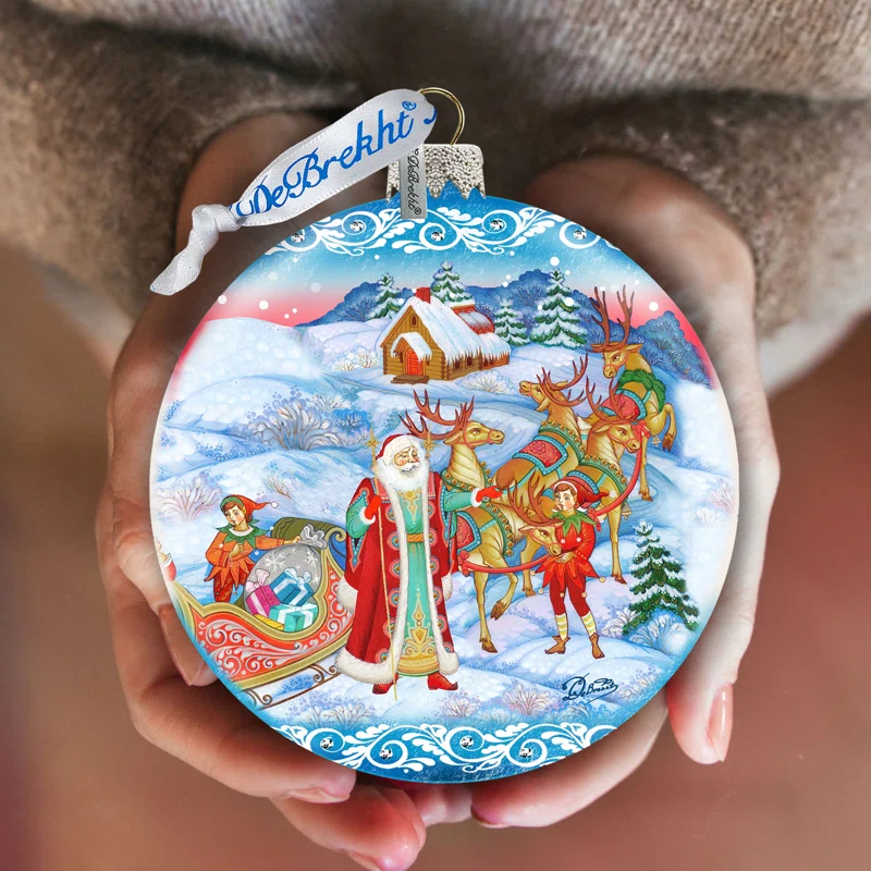 Designocracy Glass Holiday Shaped Ornament (Set of 3)