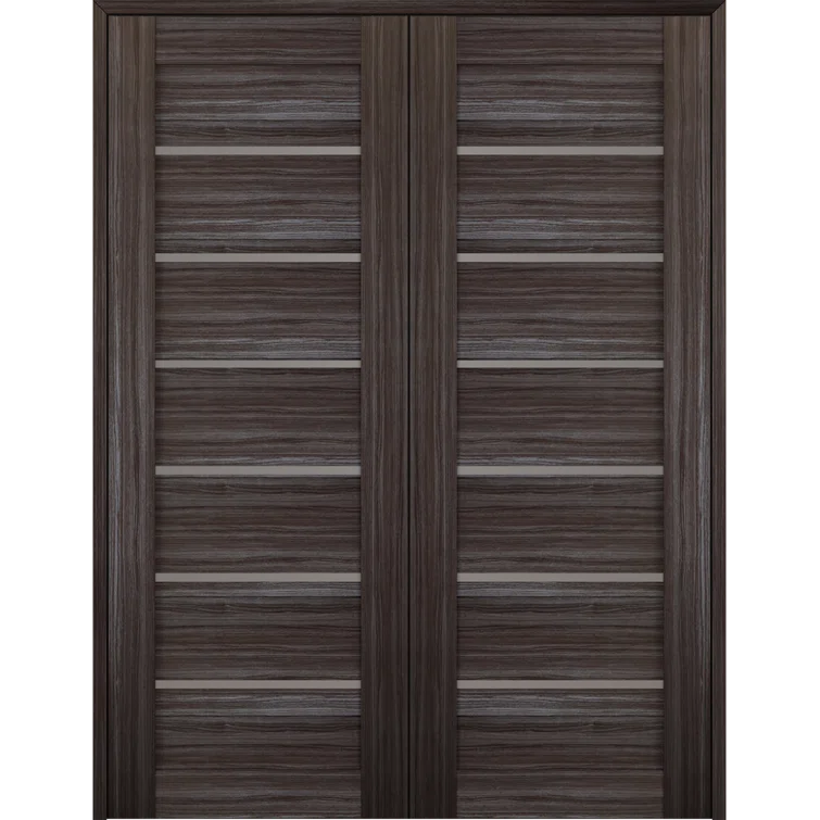 Belldinni Alba Solid Manufactured Wood and Glass Composite Paneled Prefinished French Door