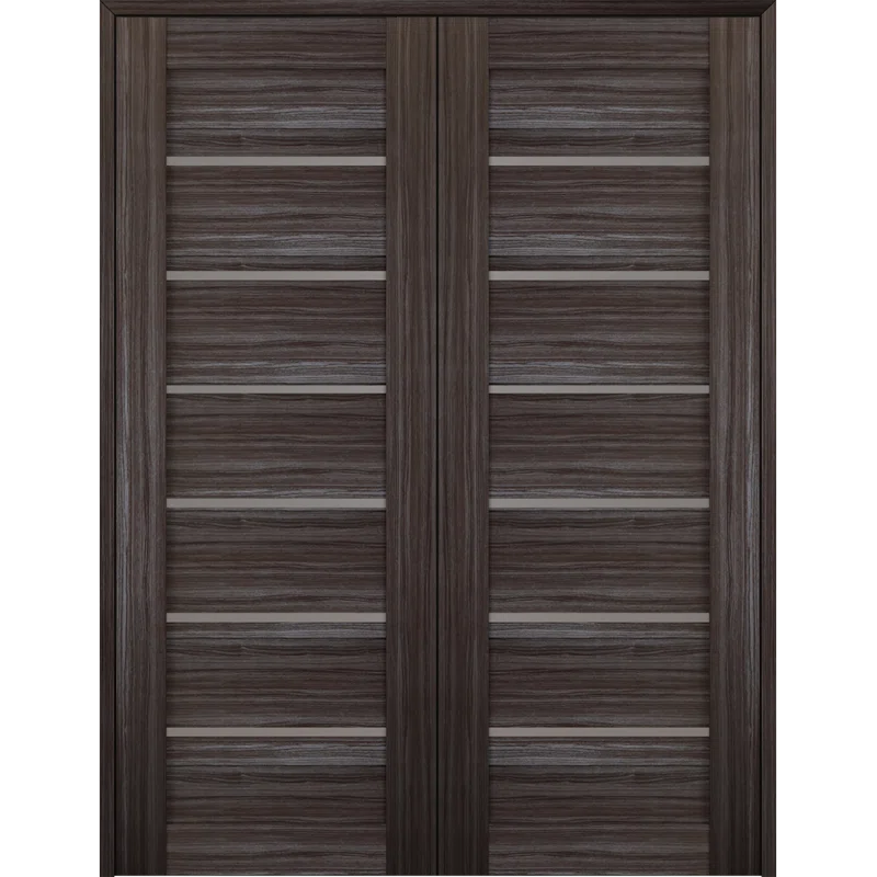 Belldinni Alba Solid Manufactured Wood and Glass Composite Paneled Prefinished French Door