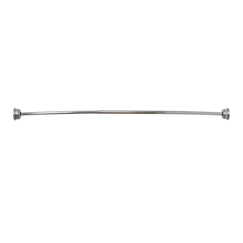 Utopia Alley Utopia Alley Rustproof Fixed Mount Single Curved Shower Rod, Aluminum, adjustable from 45" to 72" Wide