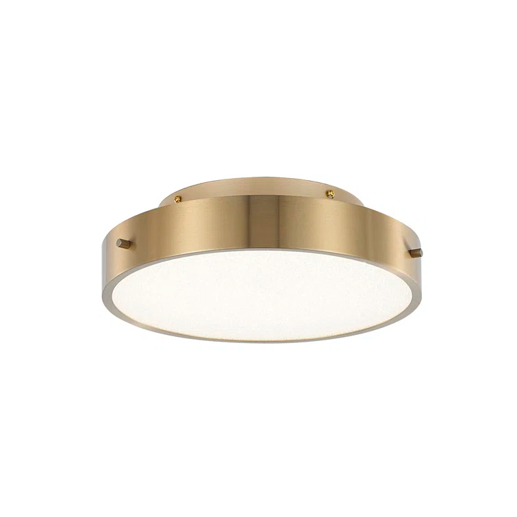 Bethel International LED Flush Mount Brass Metal & Acrylic