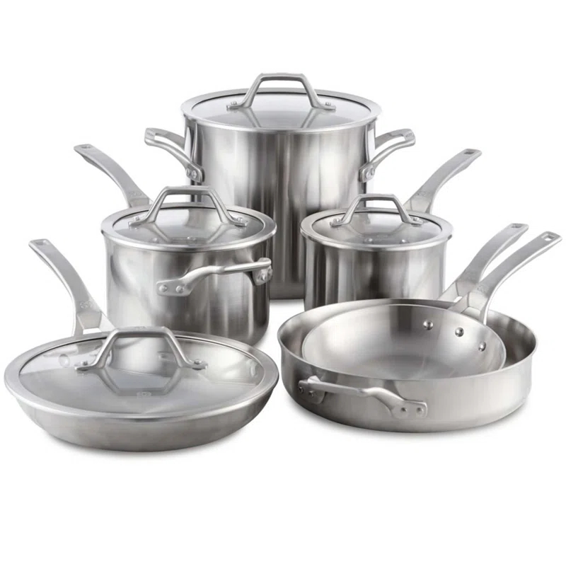 Calphalon Calphalon Signature Stainless Steel 10 Piece Cookware Set