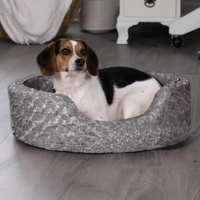 FurHaven Ultra Plush Oval Donut Dog Bed