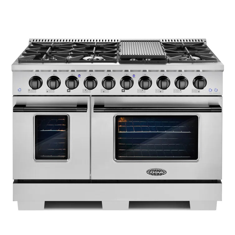 Cosmo Cosmo 48" 5.5 Cubic Feet Smart Natural Gas Free Standing Range with 8 Burners COS-2PKG-175