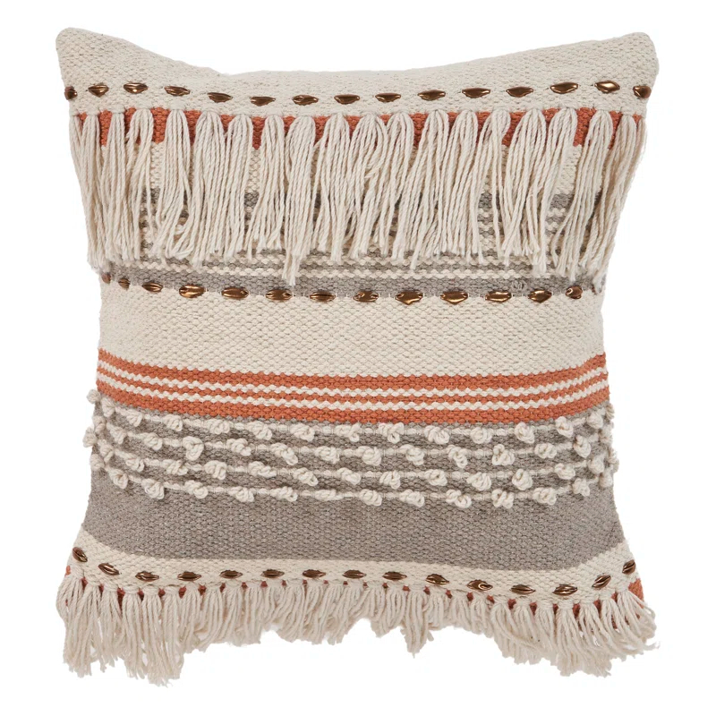 Rajani Home Analee Appliqued Cotton Throw Pillow