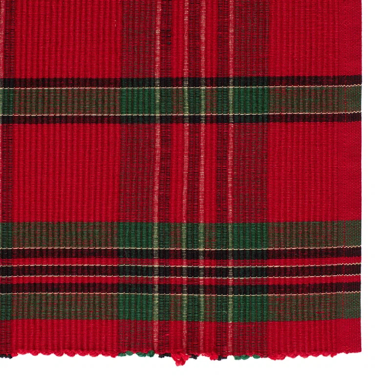 QUALITY FLOORING INC. Farmhouse Christmas Plaid Dining Table & Kitchen Décor, Holiday Placemat Set