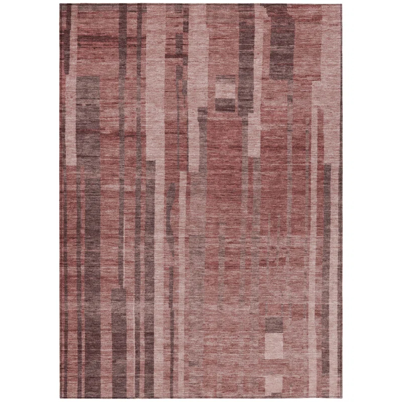 Machine Washable Indoor/Outdoor Chayden ACN1063 Paprika Rug