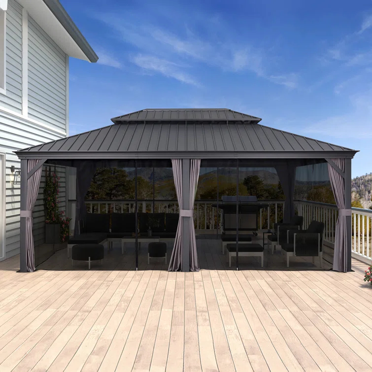 Purple Leaf Aluminum Patio Gazebo