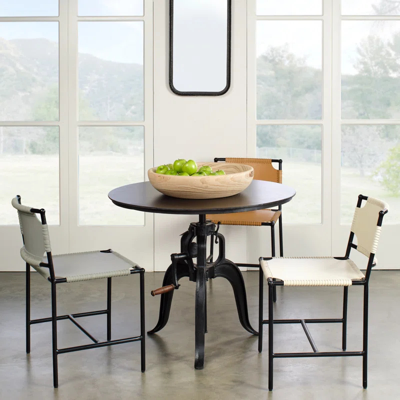 Jamie Young Company Asher Leather Upholstered Side Chair