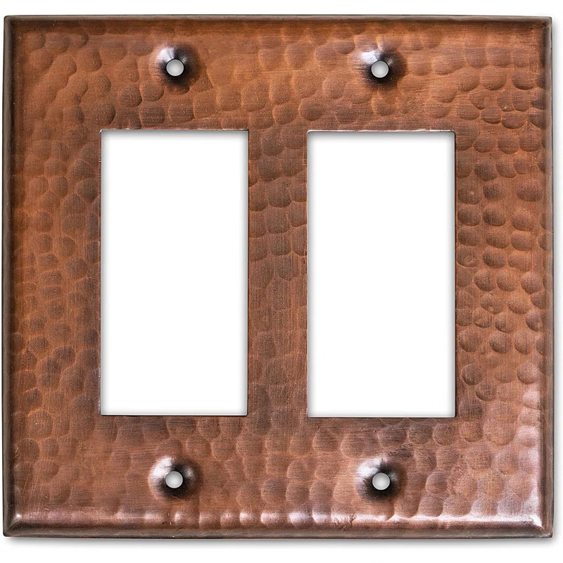 Monarch Abode Hand Hammered 2 - Gang Rocker Standard Wall Plate