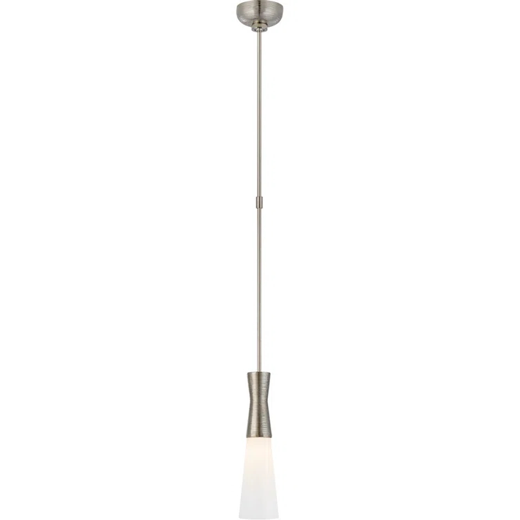 Utopia Hourglass Small Pendant Light in Polished Nickel
