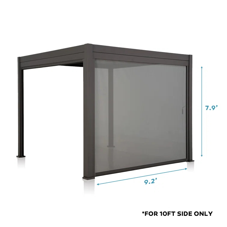 Mirador 111 Aluminum Pull Down Privacy Screen for Pergola