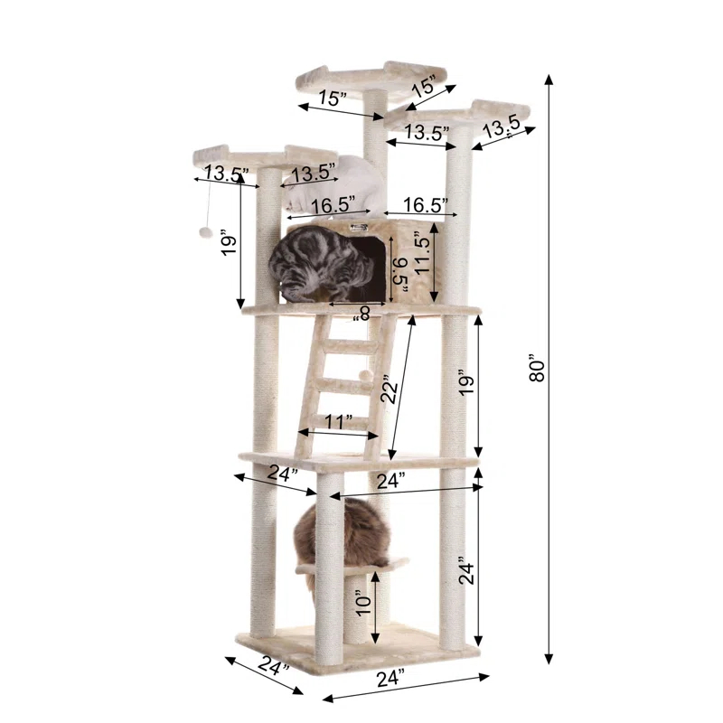 Armarkat Classic 80'' H Cat Tree